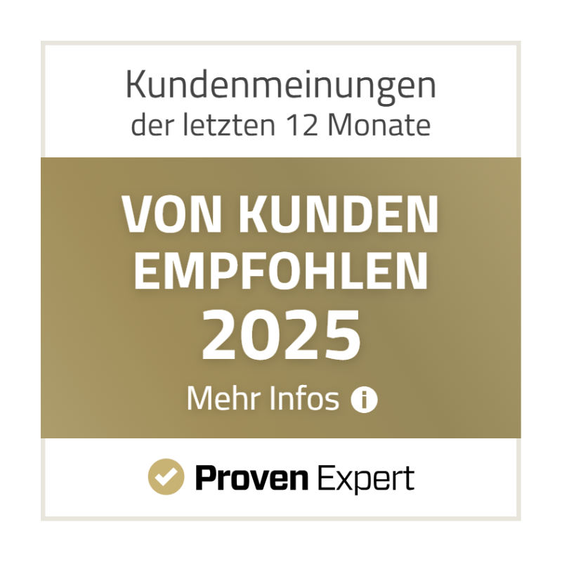 ProvenExpert Siegel — Von Kunden empfohlen 2025